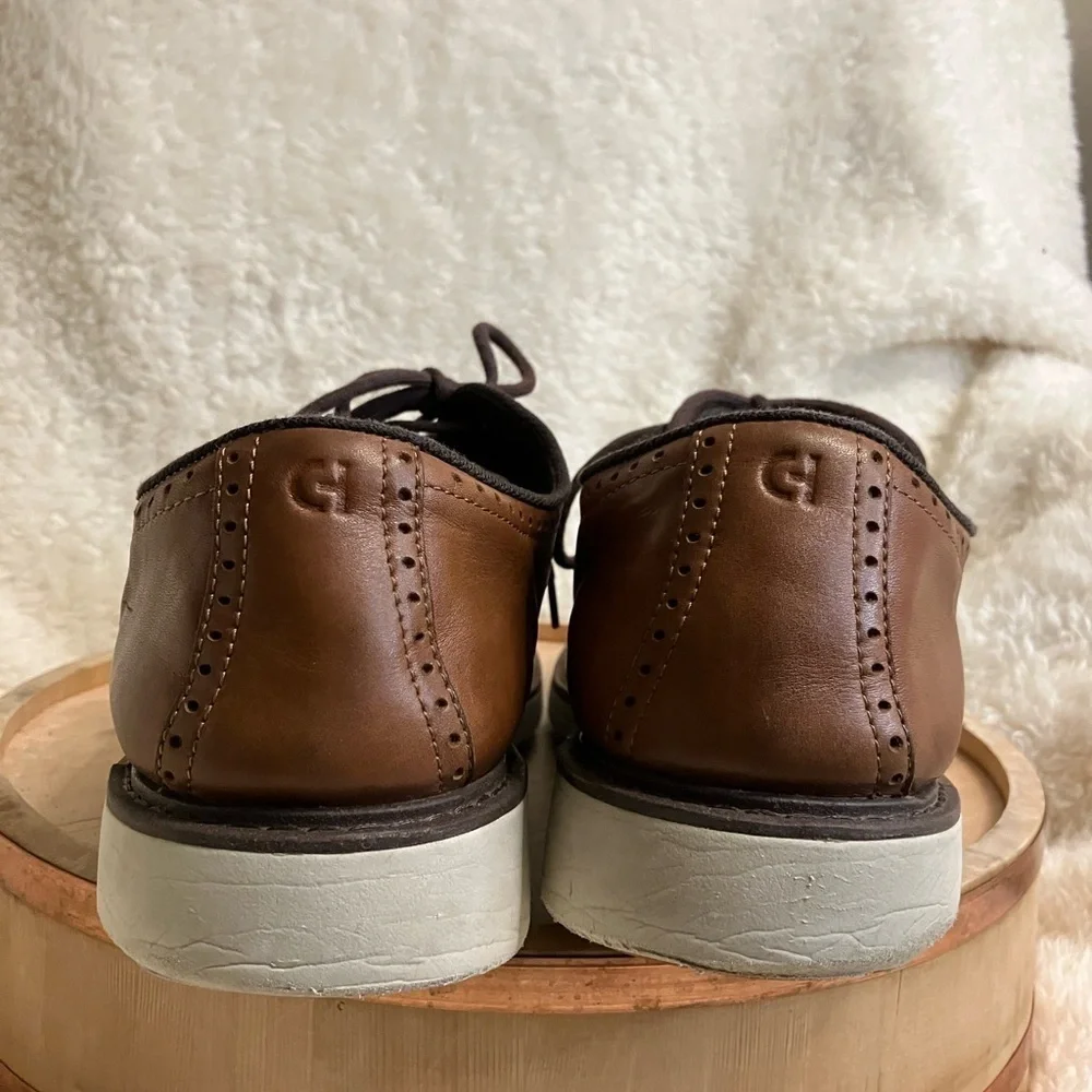 Cole Haan Men's Tan Brown Laced Dress Business Oxfords Size 13